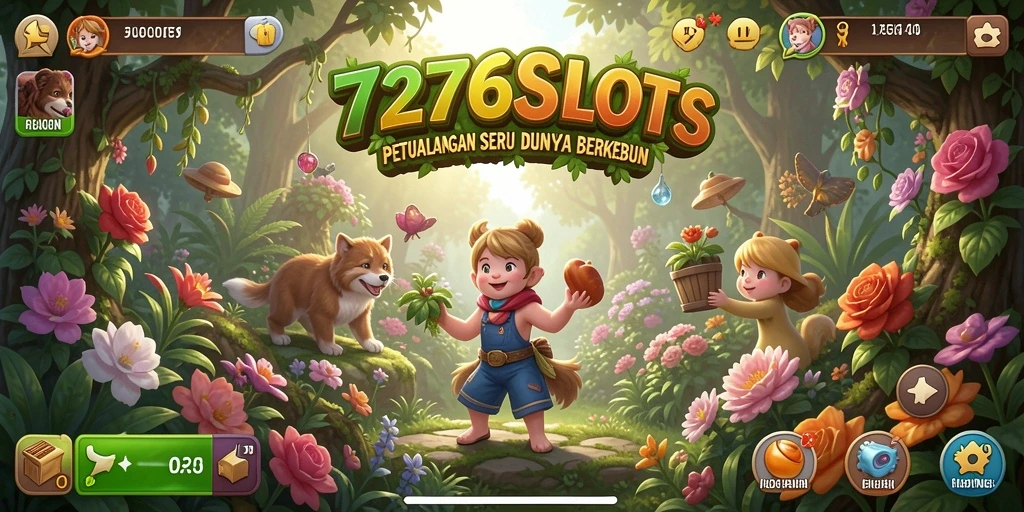 Tangkapan layar yang menampilkan pengalaman berkebun seru di 7276SLOTS.