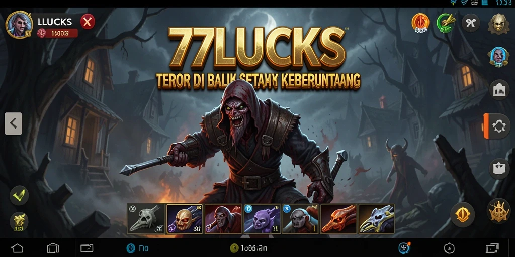 Tampilan gameplay menakutkan dengan efek visual yang mencekam.