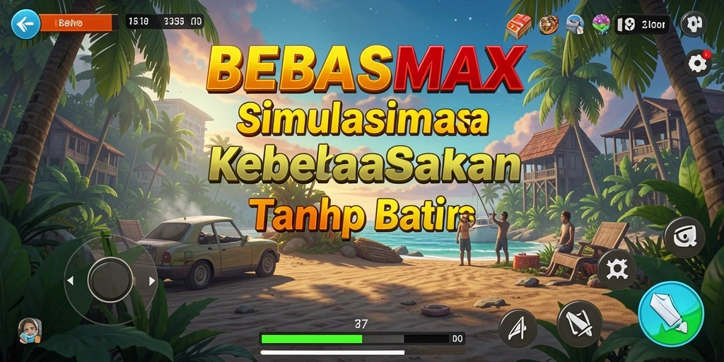 Tampilan gameplay BEBASMAX dengan interaksi pengguna yang dinamis.