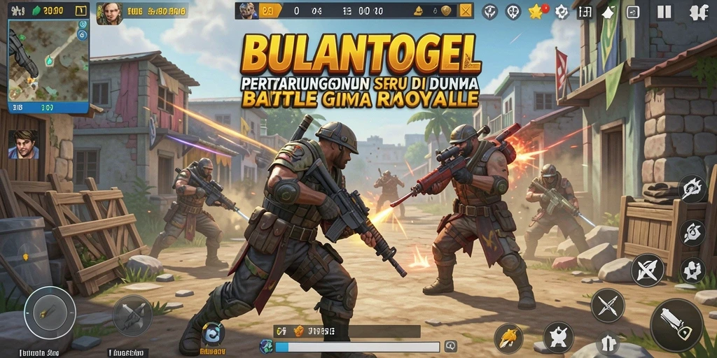 Gameplay seru BULANTOGEL yang penuh aksi Battle Royale.