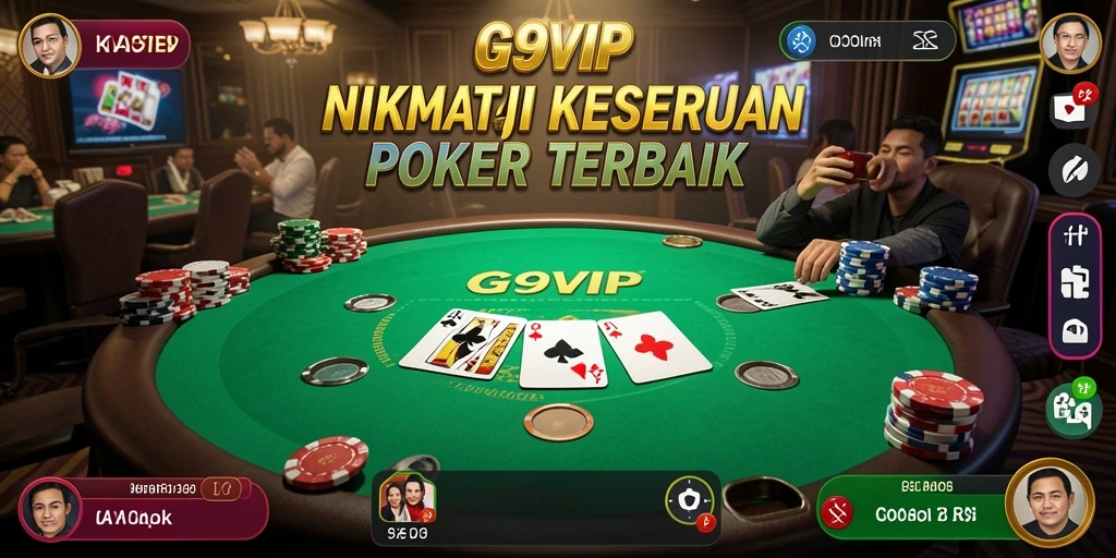 Screenshot menampilkan gameplay menarik dari G9VIP yang mengedepankan poker.