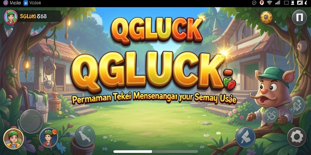 Screenshot gameplay QGLUCK menampilkan tantangan puzzle yang mengasyikkan.