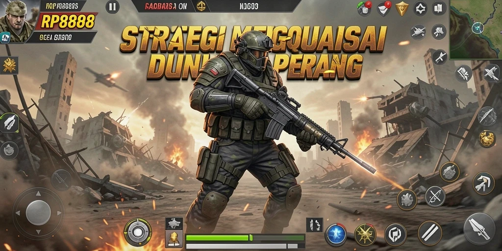 Tangkapan layar utama RP8888 menunjukkan gameplay strategi yang mendebarkan.