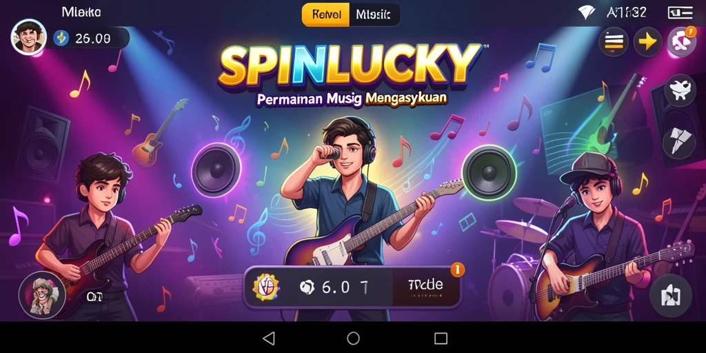 Tampilan gameplay SPINLUCKY yang menarik dan berwarna.